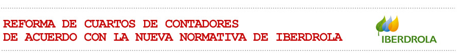 Reforma de cuartos de contadores de Iberdrola